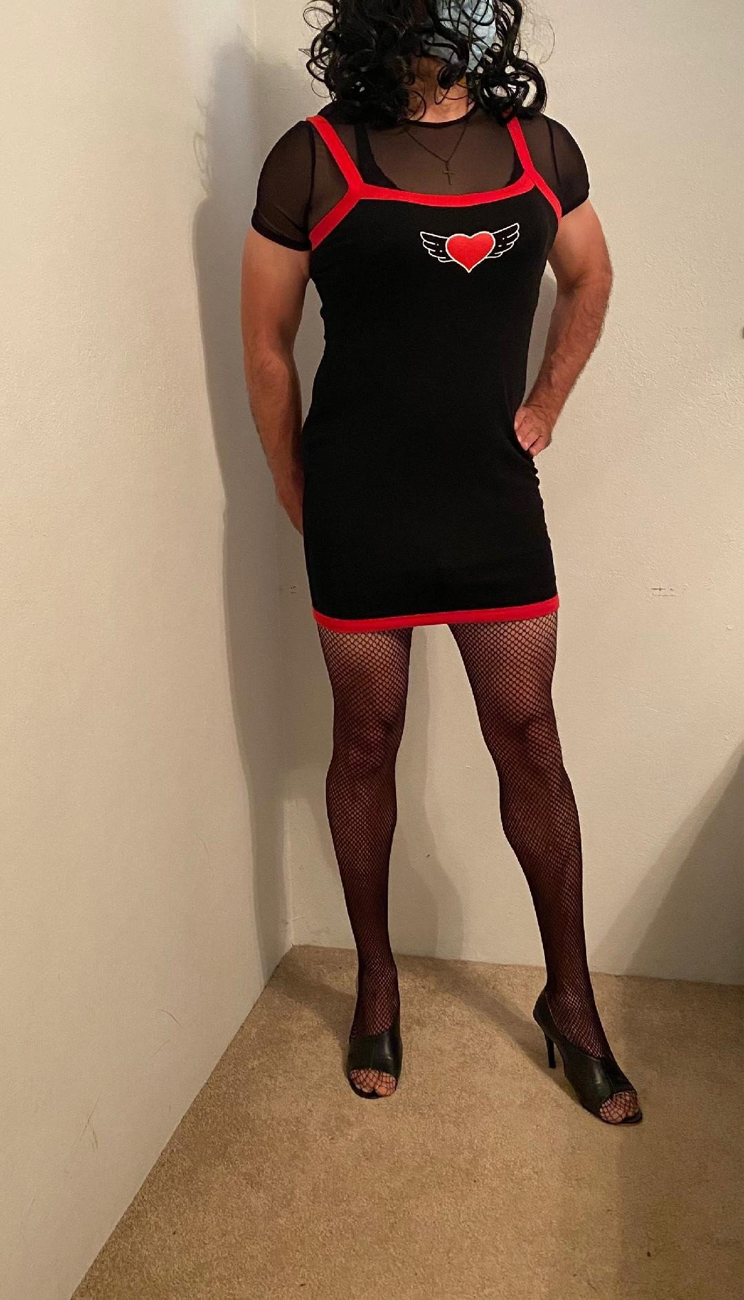 Photo by Thuntem with the username @Thuntem,  November 25, 2022 at 9:09 PM. The post is about the topic Crossdressers And Sissies We Love and the text says 'My favorite black dress I bought'