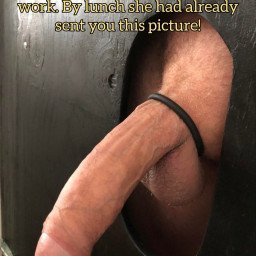 Shared Photo by This Erotic Life with the username @ThisEroticLife,  February 4, 2023 at 11:37 PM and the text says 'I am 100% if i sent her to a gloryhole she would run out in disgust or fuck as many as she could and blow the rest. Oh- it would be a site to see…'
