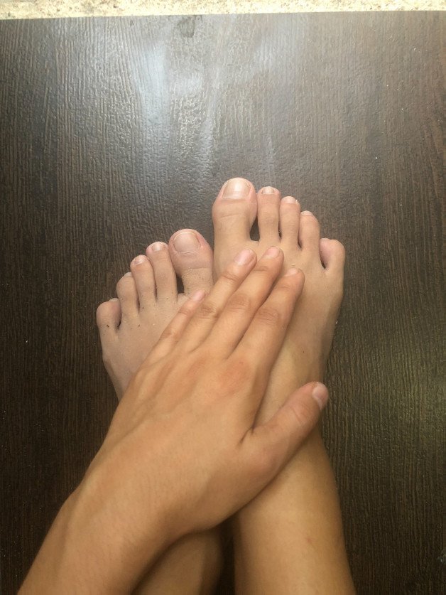 Album by RiderFloor with the username @riderfloor, who is a star user,  June 26, 2021 at 8:28 PM. The post is about the topic Foot Worship and the text says 'I think, I have found the perfect place for your dick?! What do You think?
#tinytoes #soles #footfetish'