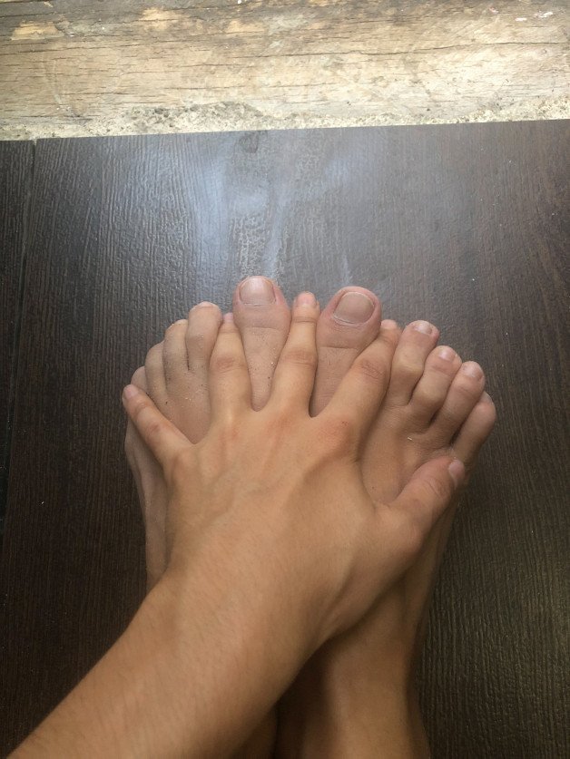 Album by RiderFloor with the username @riderfloor, who is a star user,  June 26, 2021 at 8:28 PM. The post is about the topic Foot Worship and the text says 'I think, I have found the perfect place for your dick?! What do You think?
#tinytoes #soles #footfetish'