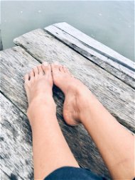 Photo by RiderFloor with the username @riderfloor, who is a star user,  April 11, 2023 at 7:44 PM. The post is about the topic Sexy Feet and the text says 'I've been told a few times that my feet are gorgeous. What do you think?'