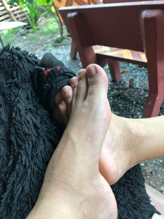 Photo by RiderFloor with the username @riderfloor, who is a star user,  July 7, 2024 at 9:34 AM. The post is about the topic Sensual Feet and the text says 'Who wants to give me a foot rub?'