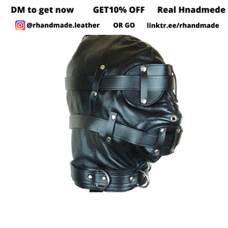 Photo by R handmade BDSM with the username @RhandmadeBDSM,  June 16, 2021 at 9:03 PM. The post is about the topic Bondage and the text says 'Genuine Black Cow Leather Bondage Hood Mask with Mouth Gag And Blindfold

#mistress #bdsmsub #femdom #bdsmkink #bdsmpetplay #leather #ddlgcommunity #spanking #sextoys #shibaribondage #domination #daddy #bondageset #bondagegirl #bondageart #BDSM #erotic..'