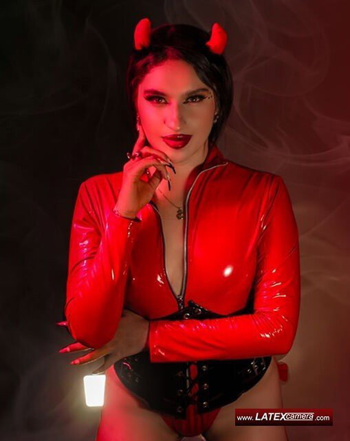 Photo by FETISHcams with the username @FETISHcams,  September 12, 2023 at 7:31 PM. The post is about the topic Domination, Fetish, Bdsm, Mistress and the text says 'Many devilish BDSM pleasures on latexcamera are awaiting you.

#BDSM #femdom #fetish #Domme #redPVCbody #blackPVCcorset #latexcamera'