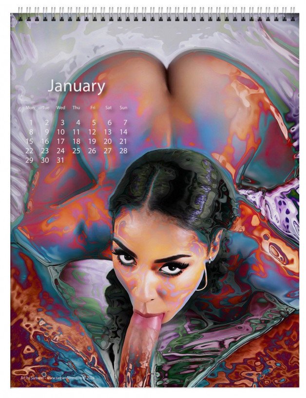 Photo by Samarel with the username @samarel, who is a verified user,  November 8, 2023 at 6:20 PM. The post is about the topic Hotwife and the text says '💥💥💥 January is going to be a hot month...
A new sex-art calendar available here:
https://www.samareleros.com/hotwife-calendar-2024'