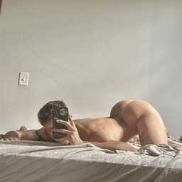 Photo by BubbleButtSir with the username @BubbleButtSir, who is a verified user,  April 25, 2024 at 7:36 AM and the text says '"Just got home from the gym daddy. I undressed and I need to get a proper lick-down from you will you cum?"'