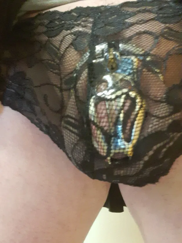 Post by donna111 with the username @donna111, posted on July 7, 2022. The post is about the topic tribute my sissy pics and the text says 'can you see my sissy clitty?'