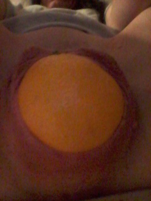 Photo by Bi.BDSM.couple with the username @Bi.BDSM.couple,  June 1, 2016 at 4:47 AM and the text says 'musclegap2015:

I’ve been dying to put an orange in my pussy. It went in so easy I left it in for a while before birthing it..vid to follow'