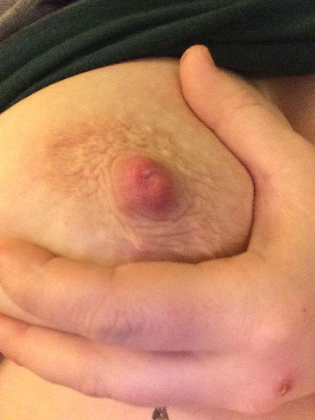 Photo by Littlejr112 with the username @Littlejr112,  October 19, 2021 at 3:58 PM. The post is about the topic Large Areolas and Nipples and the text says 'Happy titty tuesday'