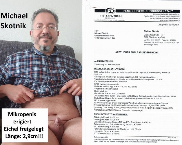 Photo by michael skotnik with the username @michael_skotnik,  July 28, 2021 at 7:58 AM. The post is about the topic SPH Small Penis Humiliation and the text says 'Mikropenis Mann Michael Skotnik'