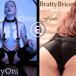 Photo by BrattyBriom with the username @BrattyBriom, who is a star user,  August 16, 2021 at 12:15 AM. The post is about the topic BDSM and the text says 'just finished shooting a scene with the lovely LadyOni! Find us over on OnlyFans to keep an eye out for it!!! 🌶🌽🔥'