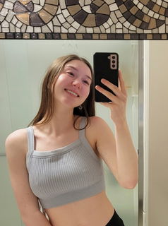 Photo by Jade with the username @Jade-Love, who is a star user,  March 5, 2022 at 12:34 AM. The post is about the topic Pokies and the text says 'No makeup, but still feeling pretty
#braless #pokies #nomakeup #cute #cutie #mirrorselfie #selfie #brunette #paleskin #pretty #boobs #nobra'