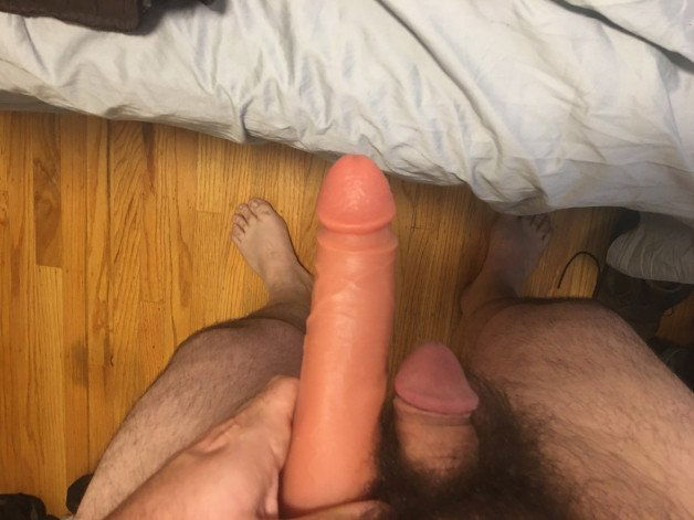 Photo by SissyforAbuse with the username @SissyforAbuse,  August 2, 2021 at 5:23 AM. The post is about the topic SPH Small Penis Humiliation and the text says 'This is the dildo I bought my goddess (sharesome.com/SirsSlut) to make up for my sad little cock. You can see how my soft little clit measures up to a real cock. I was excited to learn even this nice cock was not enough for her. She has needs and I will..'