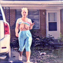 Photo by Hitgirly with the username @Hitgirly, who is a verified user,  August 5, 2023 at 8:40 PM. The post is about the topic Amateurs and the text says 'Who wants to get in on a topless delivery service...Boober Treats!!!!!'