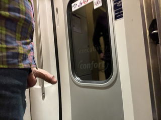 Photo by testudick with the username @testudick,  June 14, 2024 at 3:40 PM. The post is about the topic Gay Exhibitionists and the text says 'getting off the train'