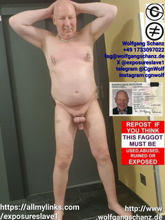 Photo by exposureslave1 with the username @exposureslave1, who is a verified user,  September 3, 2024 at 2:26 PM and the text says 'Wolfgang Schanz is waiting naked for the elevator
http://www.wolfgangschanz.de
https://allmylinks.com/exposureslave1'