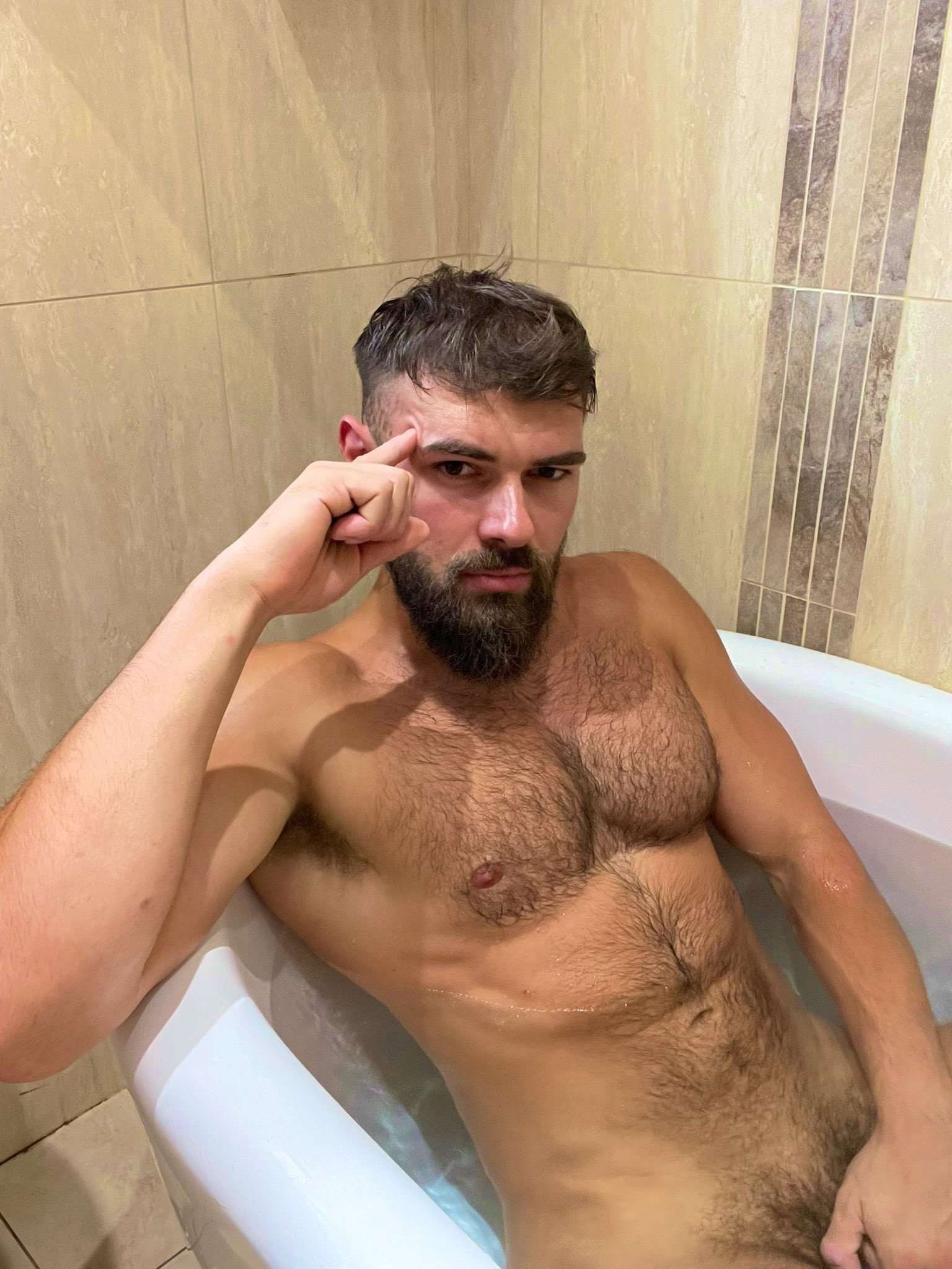 Photo by Ultra-Masculine-XXX with the username @Ultra-Masculine-XXX,  December 4, 2023 at 6:59 AM. The post is about the topic Gay Hairy Men and the text says 'Chris Bayton a.k.a. AlphaBayton #ChrisBayton #AlphaBayton #hairy #muscle #hunk #beard'