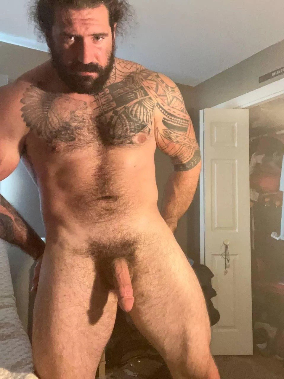 Photo by Ultra-Masculine-XXX with the username @Ultra-Masculine-XXX, posted on December 7, 2023. The post is about the topic Gay Bears and the text says 'Dylan Thompson a.k.a. dylanmarkss #DylanThompson #dylanmarkss #hairy #muscle #bear #beard'