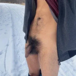Photo by hairyforeskin with the username @hairyforeskin,  March 25, 2024 at 4:56 PM. The post is about the topic Cocks with foreskin and the text says 'Freezing my nuts'