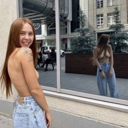 Photo by 2021SS with the username @2021SS,  February 11, 2022 at 4:02 AM. The post is about the topic Flashers and Public Nudes and the text says 'Artsy public y window reflection'