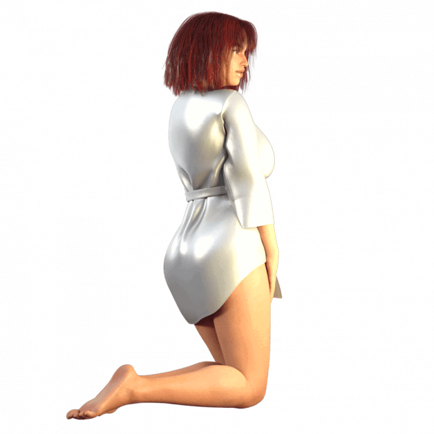 Photo by Sumpfbiber with the username @Sumpfbiber,  August 26, 2021 at 1:12 AM. The post is about the topic 3D Rendering anyone? and the text says 'Yay, here are some lingerie and robe renders. Had a hard time finding the balance point between lights and shadows. Mostly had to many artifacts in the hair, as it wouldn't get enough light throughout the render process.
Waddya think? Would you mix it up..'