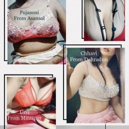 Photo by DSCLiveChat with the username @DSCLiveChat, who is a brand user,  April 15, 2022 at 12:11 PM and the text says 'Perfect #Friday fever and long #weekend😍

Be with your #favourite DSC desi #girl.💃🏻

Kaun hain aapki #virtual #girlfriend. 
#Pink bra mein Pujasoni ya #Red bra mein Urvi. 😘
Deep #cleavage Barkha ya Patli kamar Chhavi. 🫦

Get #cozy with them..'