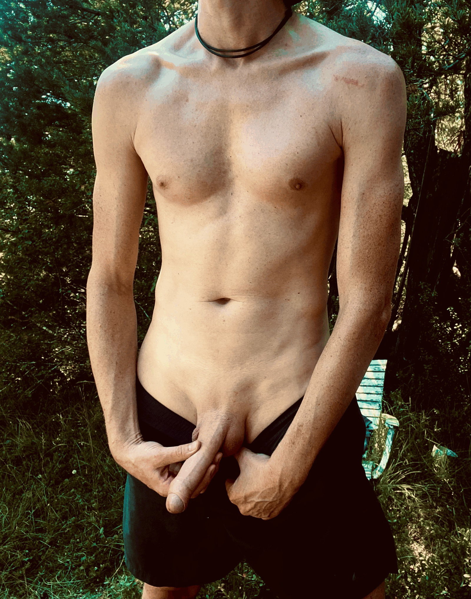 Shared Photo by JimmyOutdoor with the username @JimmyOutdoor, who is a verified user,  November 7, 2021 at 4:09 AM. The post is about the topic Nude selfies of you and the text says 'Hi🥳always getting horny when showing off...#dick #uncut #naked #wank #outdoor #public #nudism'