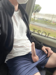 Photo by JimmyOutdoor with the username @JimmyOutdoor, who is a verified user,  October 8, 2021 at 1:22 AM. The post is about the topic Boys & Cocks and the text says 'horny during a long bus trip🥳'