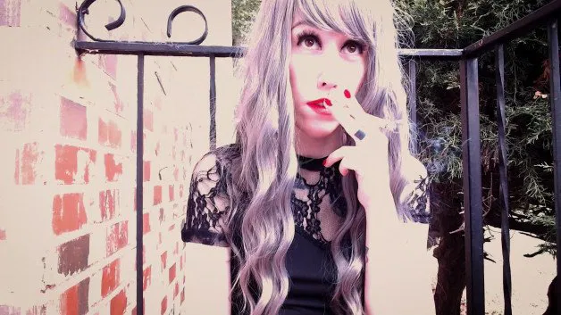 Album by Lita Rene with the username @litarene, who is a star user,  October 11, 2021 at 2:43 AM. The post is about the topic Smoking babes and Fucking and the text says 'Video stills from my newest video, "Red Lipstick And Cigarette Smoking". If you've got a classic smoking fetish, you'll love this one. See my profile for more!'