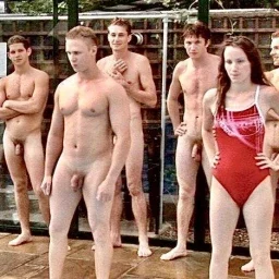 Photo by Sikontol with the username @Sikontol,  April 12, 2024 at 2:46 PM. The post is about the topic Happiness Is and the text says 'Happiness is ... when we swam naked in our coed swim meets
#skinnydip #nude #swimming #public #vintage'