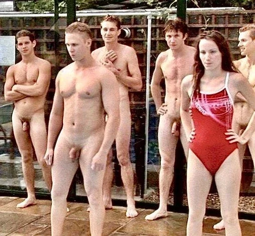 Photo by Sikontol with the username @Sikontol,  April 12, 2024 at 2:46 PM. The post is about the topic Happiness Is and the text says 'Happiness is ... when we swam naked in our coed swim meets
#skinnydip #nude #swimming #public #vintage'