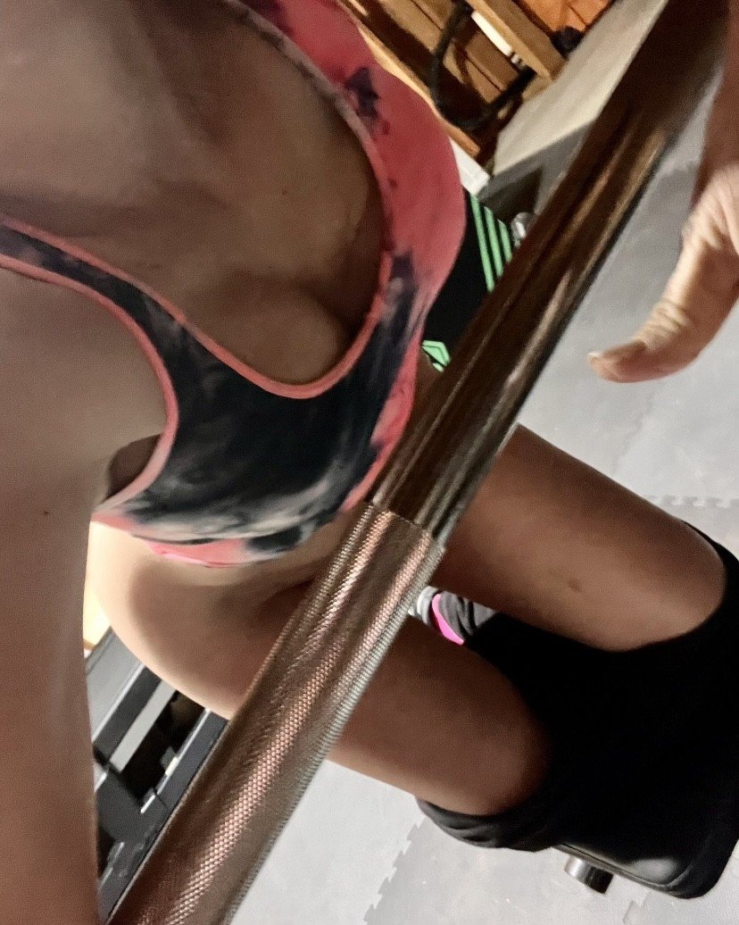 Album by BigEezy1 with the username @BigEezy1,  February 15, 2023 at 9:31 PM. The post is about the topic GYM SLUTS and the text says 'Looking for a work-out partner?'