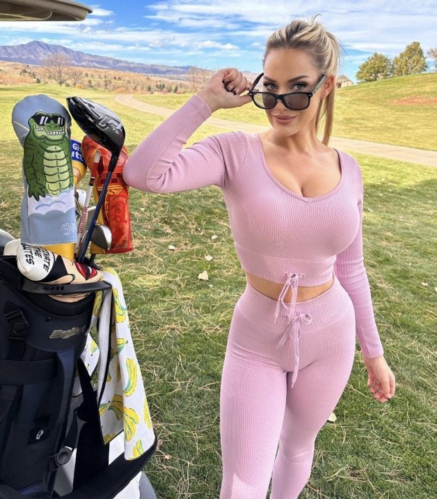 Photo by BigEezy1 with the username @BigEezy1,  December 7, 2022 at 3:51 PM. The post is about the topic Golf Babes and the text says 'Anyone up for a few holes with these ladies?'