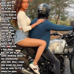 Photo by precuck with the username @precuck,  August 26, 2022 at 2:26 PM. The post is about the topic desi cuckold captions and the text says 'she chose him!'