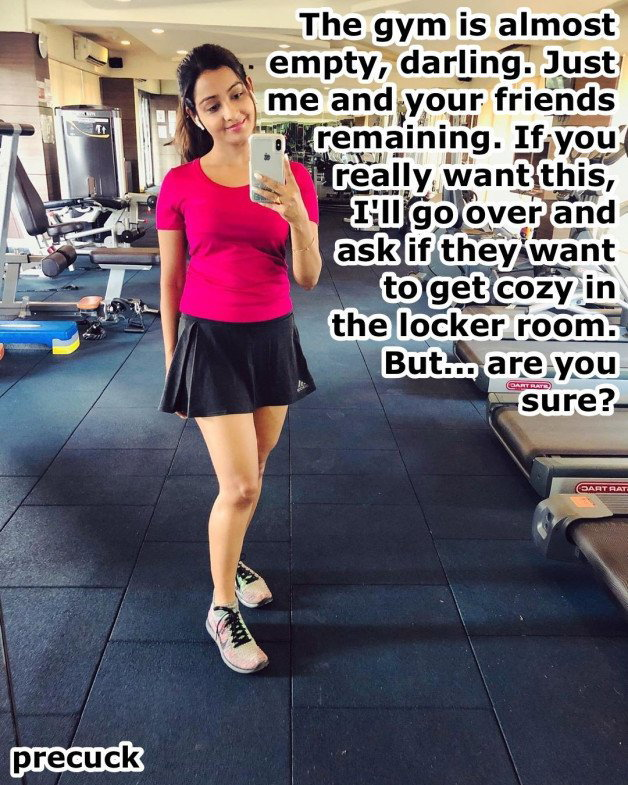 Photo by precuck with the username @precuck,  April 25, 2024 at 9:34 AM. The post is about the topic desi cuckold captions and the text says 'My wife is a gym bunny!'