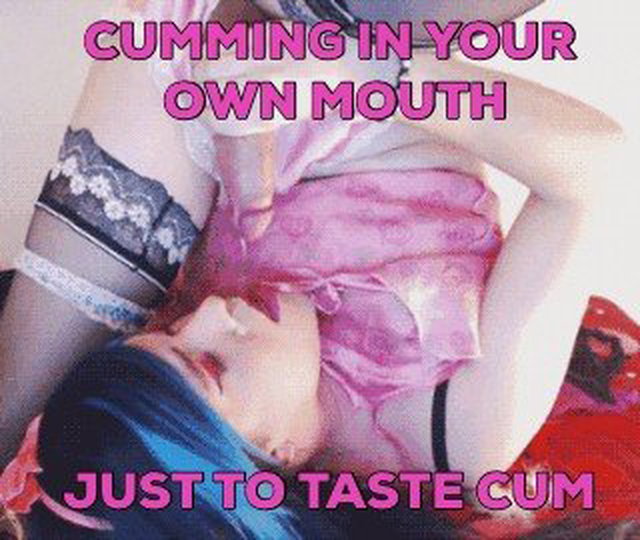 Shared Photo by Sissygiflover with the username @Sissygiflover,  November 23, 2023 at 10:12 AM. The post is about the topic Her own cum and the text says 'nothing wrong with that'