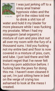 Photo by Headgame with the username @Headgame,  September 17, 2022 at 3:39 PM. The post is about the topic Pussy ass whitebois and the text says 'Another 4chan loser. Just lick it all up bitch and stop blaming other people for being a weak submissive aryan nazi faggot.🤷🏼♂️✊🏿✊🏾✊🏽'