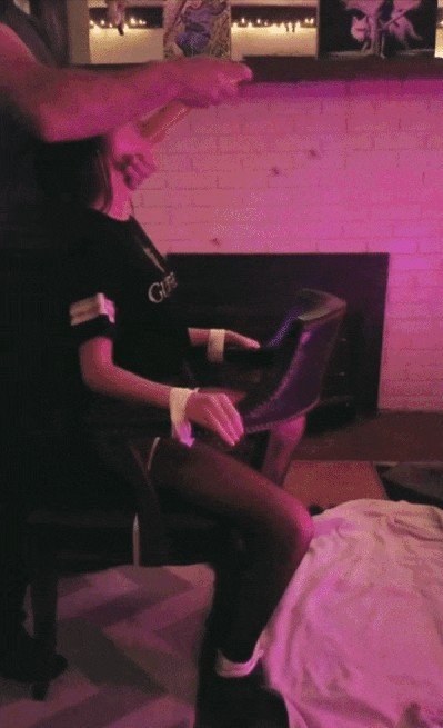 Photo by CTfictionwriter with the username @CTfictionwriter,  March 21, 2024 at 4:44 AM and the text says 'Your wrists and ankles are taped to the chair, while your Master teaches you how to suck cock, slave. 
You'll learn to suck and swallow stranger’s cum in hotels, and pubs, and the back seat of our car, whenever I tell you to give a man a blow job. 
Men..'