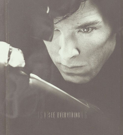 Photo by LilMissMorpho with the username @LilMissMorpho,  August 11, 2012 at 5:53 AM and the text says 'I See Everything - Sherlock #Sherlock  #Mr.  #Benedict  #Timothy  #Carlton  #Cumberbatch  #BBC'