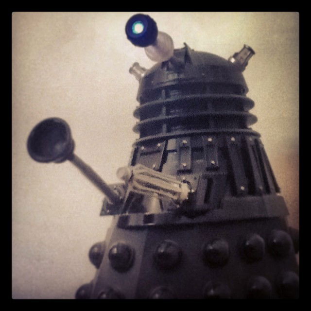 Photo by LilMissMorpho with the username @LilMissMorpho,  November 24, 2013 at 1:41 AM and the text says 'They&rsquo;re Taking Over!! #dalekinvasion #themomentiscoming #doctorwho #savetheday #savetheday  #doctorwho  #themomentiscoming  #dalekinvasion'