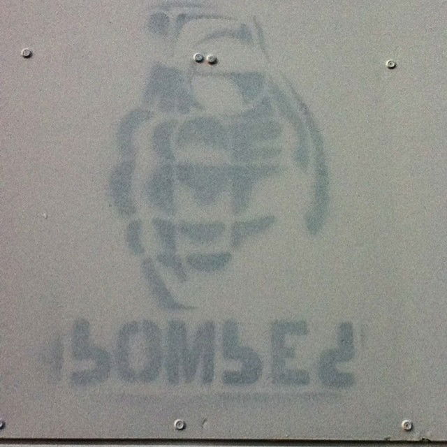 Photo by LilMissMorpho with the username @LilMissMorpho,  June 18, 2014 at 11:14 AM and the text says 'Some Wicked Street Art I found on Campus. Artist Unknown. #StreetArt #UrbanDiscovery #urbandiscovery  #streetart'