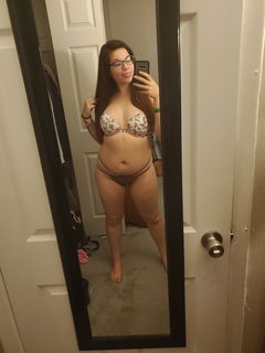 Album by ThatLittleBrat with the username @ThatLittleBrat, who is a verified user,  October 3, 2022 at 3:35 AM. The post is about the topic Amateurs and the text says 'Just me trying on sexy stuff and taking selfies in it, hope you enjoy 😘

#selfies #glasses #fun #sexy #panties #bra #longhair #daddykink #talktome #cute #ass #thong #lace #tattoos #ThatLittleBrat'