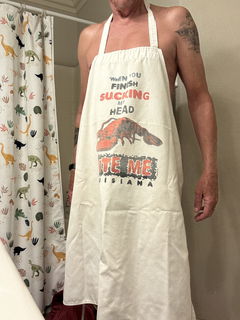 Photo by Desertguy with the username @Desertguy, who is a verified user,  June 8, 2024 at 11:00 AM. The post is about the topic MEN Over 50 and the text says 'I was playing around with this apron this morning😁'