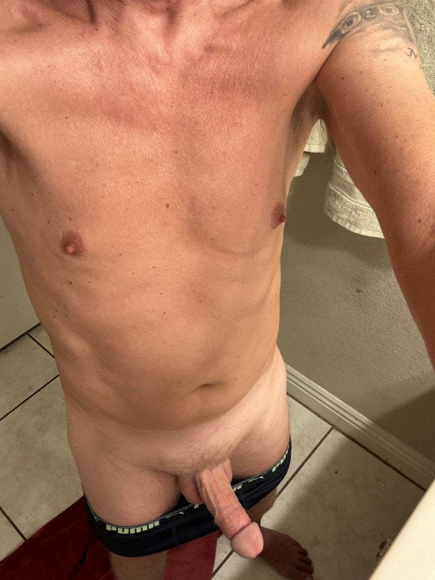 Photo by Desertguy with the username @Desertguy, who is a verified user,  June 3, 2024 at 11:20 AM. The post is about the topic Man Nipples and cocks and the text says 'Happy Monday'