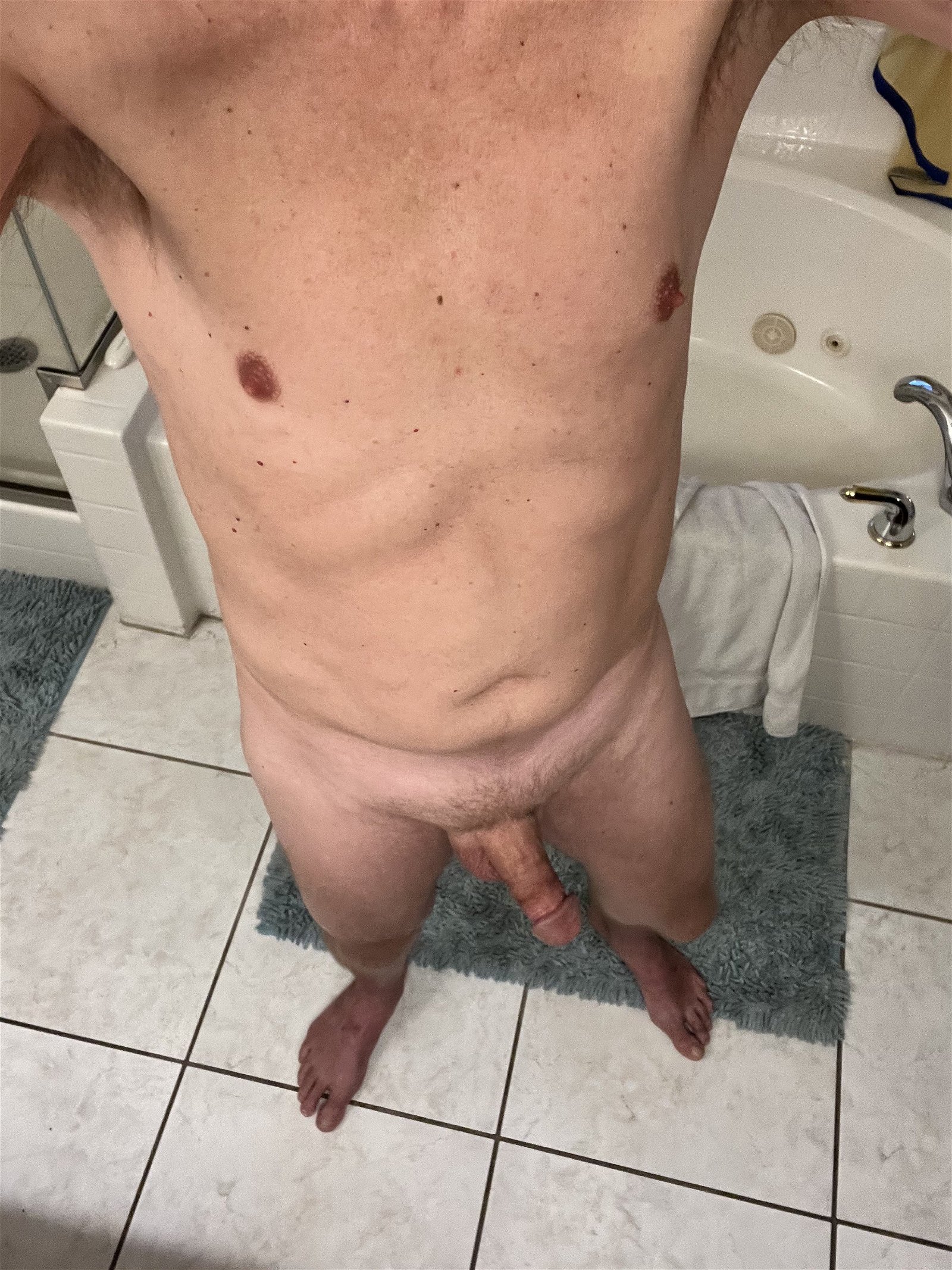 Photo by Desertguy with the username @Desertguy, who is a verified user,  February 14, 2024 at 2:49 PM. The post is about the topic Man Nipples and cocks and the text says 'Me'