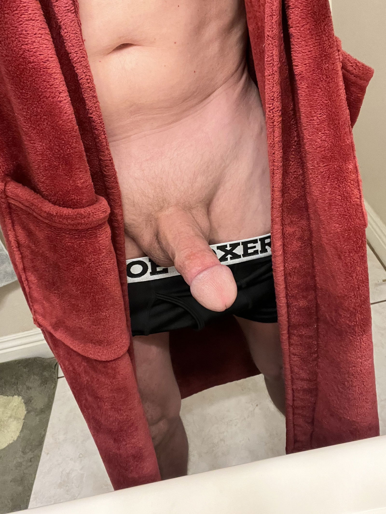 Photo by Desertguy with the username @Desertguy, who is a verified user,  April 20, 2024 at 12:46 PM. The post is about the topic Men in Robes and the text says 'Dick and robe'
