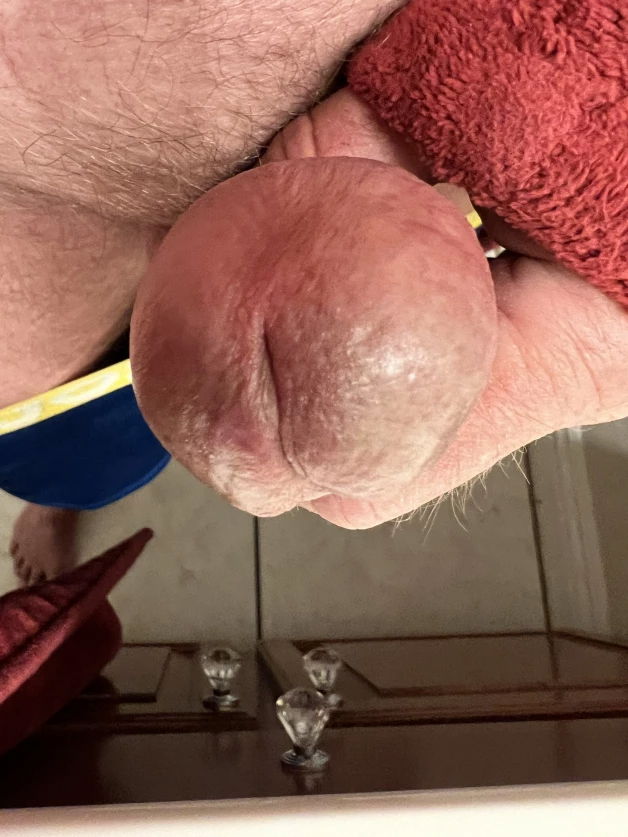 Photo by Desertguy with the username @Desertguy, who is a verified user,  April 7, 2024 at 11:50 AM. The post is about the topic Cocks Up-Close and Personal and the text says 'cock Head'