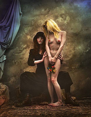 Photo by The Art in Anatomy with the username @theartinanatomy,  August 29, 2017 at 8:02 PM and the text says 'rindflieschvonschadel:Jan Saudek, Czech photographer/painter'