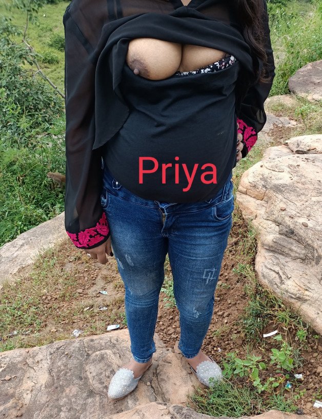 Album by priyaanmol4 with the username @priyaanmol4, who is a verified user,  December 12, 2021 at 1:28 AM. The post is about the topic Hotwife and the text says 'outdoor fun'