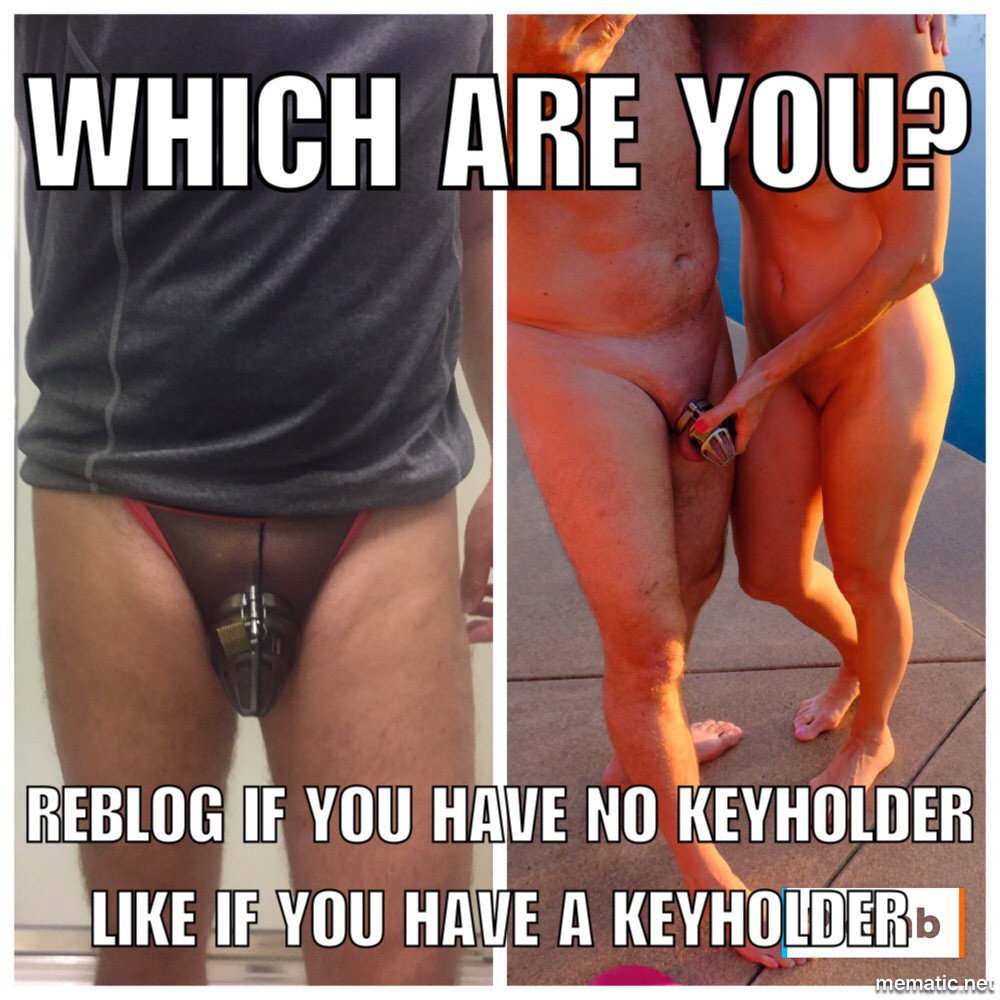 Photo by cavemanks with the username @cavemanks,  November 18, 2018 at 4:44 PM and the text says 'submissiveserpent:
cuckyfied:

suebuf2:

Which are you?

I’m am definitely cucked by my wife, my keyholder 


Self-locked here and love the feeling of being confined inside the cage'